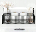 1/3pcs Iron Kitchen & Bathroom Wall Mounted Storage Rack, Large Capacity Hanging Basket,