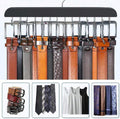 1PC Belt Hanger For Closet Max 42 Belts, Wooden Belt Organizer Closet Accessories With 14 Hooks