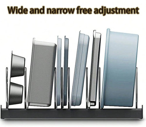 1 Set Kitchen Cutting Board & Baking Pan Storage Rack